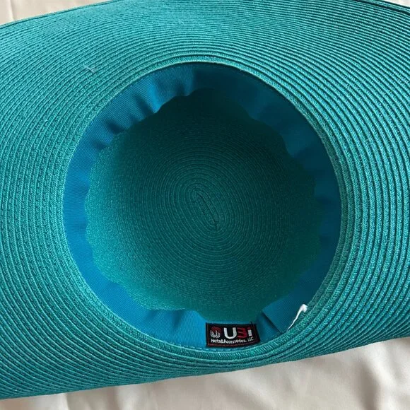 Teal Blue Sun Hat - U3i - Picture 4 of 12